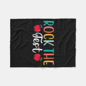 Day Rock the Test Teacher Testing Day 1 Fleecedecke (Vorderseite (Horizontal))