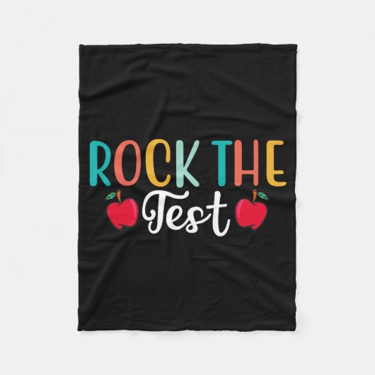 Day Rock the Test Teacher Testing Day 1 Fleecedecke (Vorderseite)