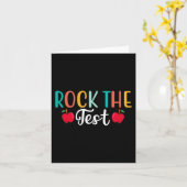 Day Rock the Test Teacher Testing Day 1 Karte (Gelbe Blume)