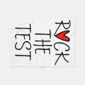Day Rock the Test Teacher Testing Day Funny Teache Fleecedecke (Vorderseite (Horizontal))