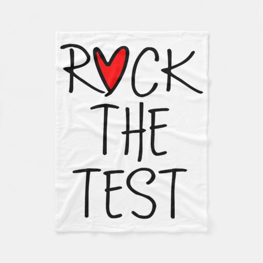 Day Rock the Test Teacher Testing Day Funny Teache Fleecedecke (Vorderseite)