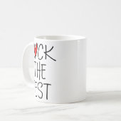 Day Rock the Test Teacher Testing Day Funny Teache Kaffeetasse (Vorderseite Links)