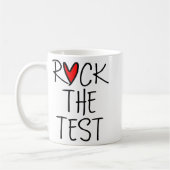 Day Rock the Test Teacher Testing Day Funny Teache Kaffeetasse (Links)