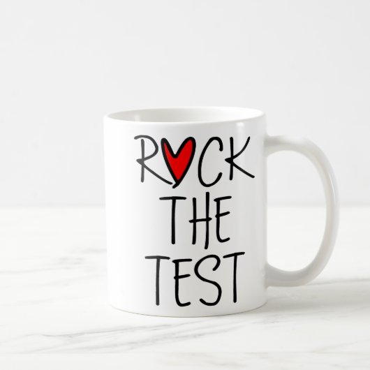 Day Rock the Test Teacher Testing Day Funny Teache Kaffeetasse (Rechts)