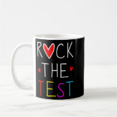Day Rock the Test Teacher Testing Day Funny Teache Kaffeetasse (Links)