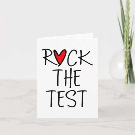 Day Rock the Test Teacher Testing Day Funny Teache Karte (Vorderseite)