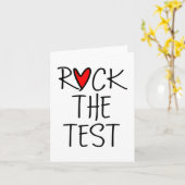 Day Rock the Test Teacher Testing Day Funny Teache Karte (Gelbe Blume)