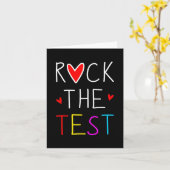 Day Rock the Test Teacher Testing Day Funny Teache Karte (Gelbe Blume)