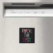 Day Rock the Test Teacher Testing Day Funny Teache Magnet (In Situ (Geschirrspüler))