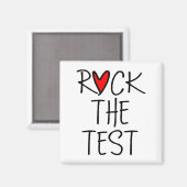 Day Rock the Test Teacher Testing Day Funny Teache Magnet (Vorderseite/Rückseite)