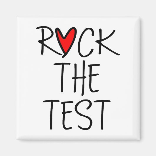 Day Rock the Test Teacher Testing Day Funny Teache Magnet (Vorne)