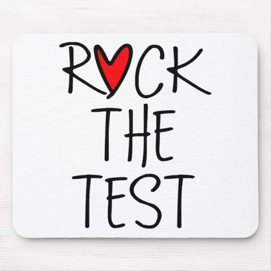 Day Rock the Test Teacher Testing Day Funny Teache Mousepad (Vorne)