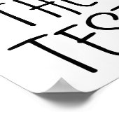 Day Rock the Test Teacher Testing Day Funny Teache Poster (Ecke)