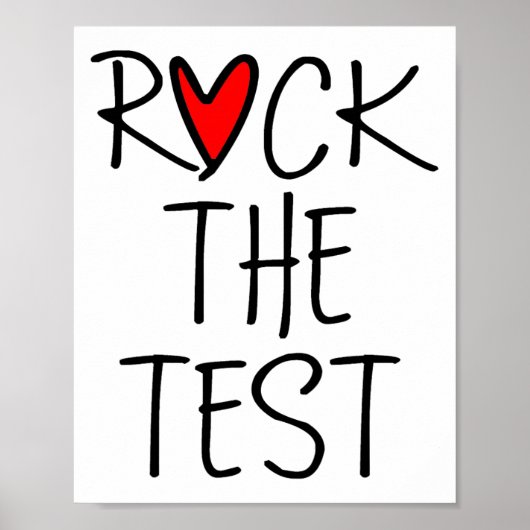 Day Rock the Test Teacher Testing Day Funny Teache Poster (Vorne)