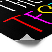 Day Rock the Test Teacher Testing Day Funny Teache Poster (Ecke)