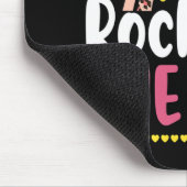 Day Rock the Test Teacher Testing Day Rainbow Leop Mousepad (Ecke)