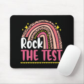 Day Rock the Test Teacher Testing Day Rainbow Leop Mousepad (Mit Mouse)