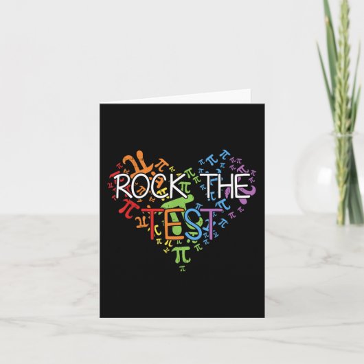 Day Rock the Test Teacher Testing Day Rainbow Teac Karte (Vorderseite)