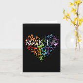 Day Rock the Test Teacher Testing Day Rainbow Teac Karte (Gelbe Blume)