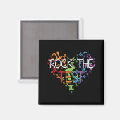 Day Rock the Test Teacher Testing Day Rainbow Teac Magnet (Vorderseite/Rückseite)