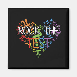 Day Rock the Test Teacher Testing Day Rainbow Teac Magnet