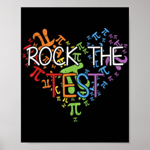 Day Rock the Test Teacher Testing Day Rainbow Teac Poster