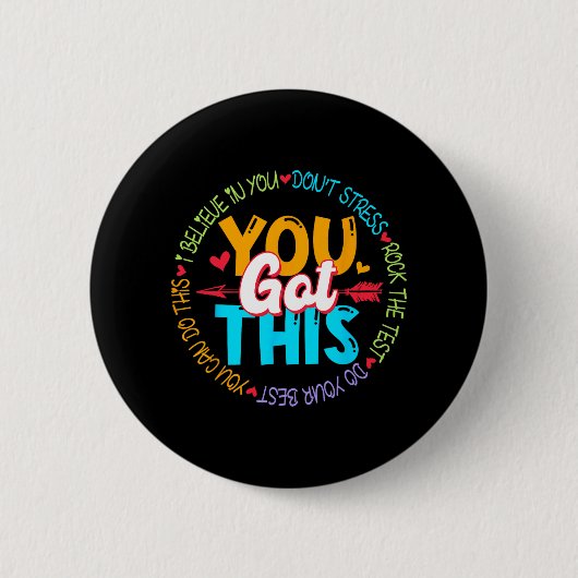 Day Rock the Test Teacher Testing Day Sie Got habe Button (Vorderseite)