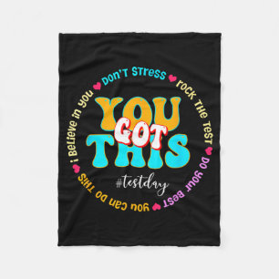Day Rock the Test Teacher Testing Day Sie Got habe Fleecedecke