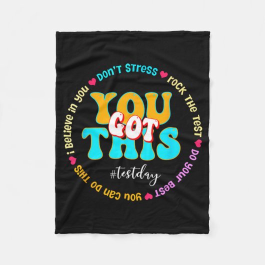 Day Rock the Test Teacher Testing Day Sie Got habe Fleecedecke (Vorderseite)
