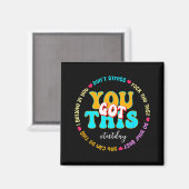 Day Rock the Test Teacher Testing Day Sie Got habe Magnet (Vorderseite/Rückseite)