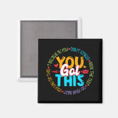 Day Rock the Test Teacher Testing Day Sie Got habe Magnet (Vorderseite/Rückseite)