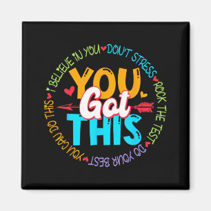 Day Rock the Test Teacher Testing Day Sie Got habe Magnet
