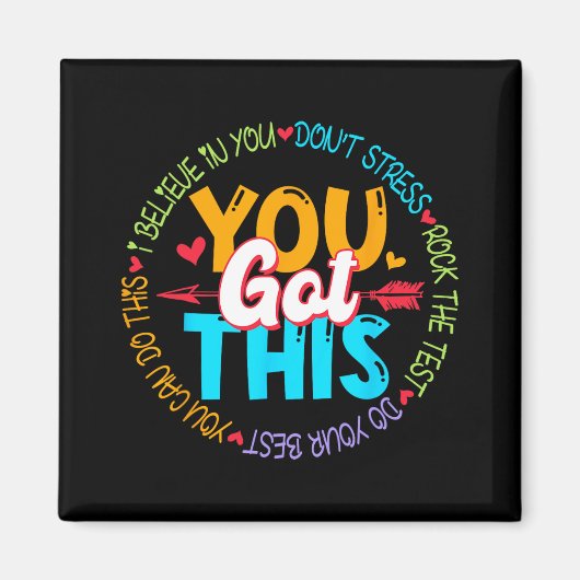 Day Rock the Test Teacher Testing Day Sie Got habe Magnet (Vorne)
