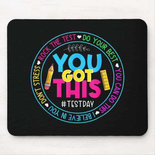 Day Rock the Test Teacher Testing Day Sie Got habe Mousepad (Vorne)