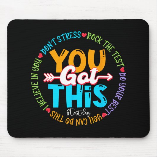 Day Rock the Test Teacher Testing Day Sie Got habe Mousepad (Vorne)