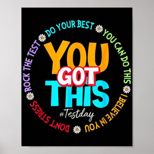 Day Rock the Test Teacher Testing Day Sie Got habe Poster (Vorne)