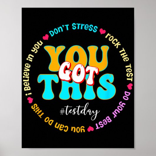 Day Rock the Test Teacher Testing Day Sie Got habe Poster (Vorne)