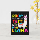 Day Rock the Test Teaching No Prob Llama Lehrer Karte (Gelbe Blume)