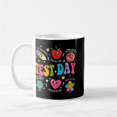 Day Rock the Test Testing Day Motivierend Teacher Kaffeetasse (Links)