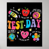 Day Rock the Test Testing Day Motivierend Teacher Poster (Vorne)