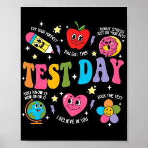 Day Rock the Test Testing Day Motivierend Teacher Poster