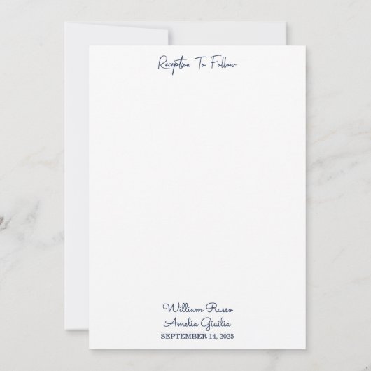 Day Rope Knot Boat Ship Navy Blue Nautical Wedding Einladung (Rückseite)