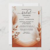 Day Rustic Boho Autumn Ombre Brown Brautparty Einladung (Vorderseite)