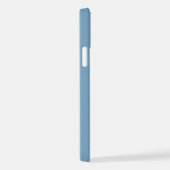 Day Sky blue Shadow Monogram initials with name iPhone Hülle (Rechte Seite)