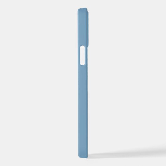 Day Sky blue Shadow Monogram initials with name iPhone Hülle (Rechte Seite)