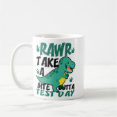 Day T-rex Funny Student Lehrer Dinosaur Test Kaffeetasse (Links)