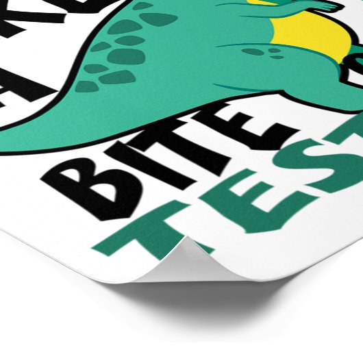 Day T-rex Funny Student Lehrer Dinosaur Test Poster (Ecke)