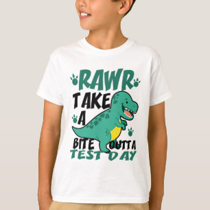 Day T-rex Funny Student Lehrer Dinosaur Test T-Shirt