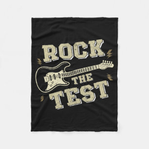 Day Teacher Rock the Test Guitar Lehrer Testing D Fleecedecke