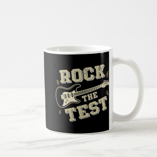 Day Teacher Rock the Test Guitar Lehrer Testing D Kaffeetasse (Rechts)